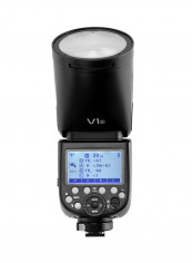 Round Head Camera Flash Speedlight Black