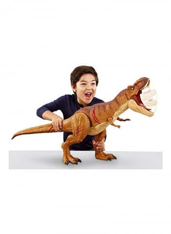 Battle Damage Roaring Tyrannosaurus Rex Figure 7 x 24inch