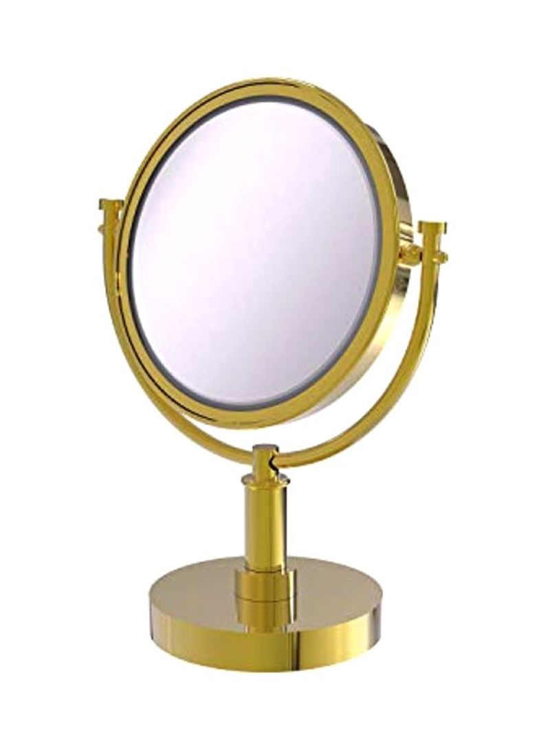 Vanity Top Magnification Mirror Gold 8inch