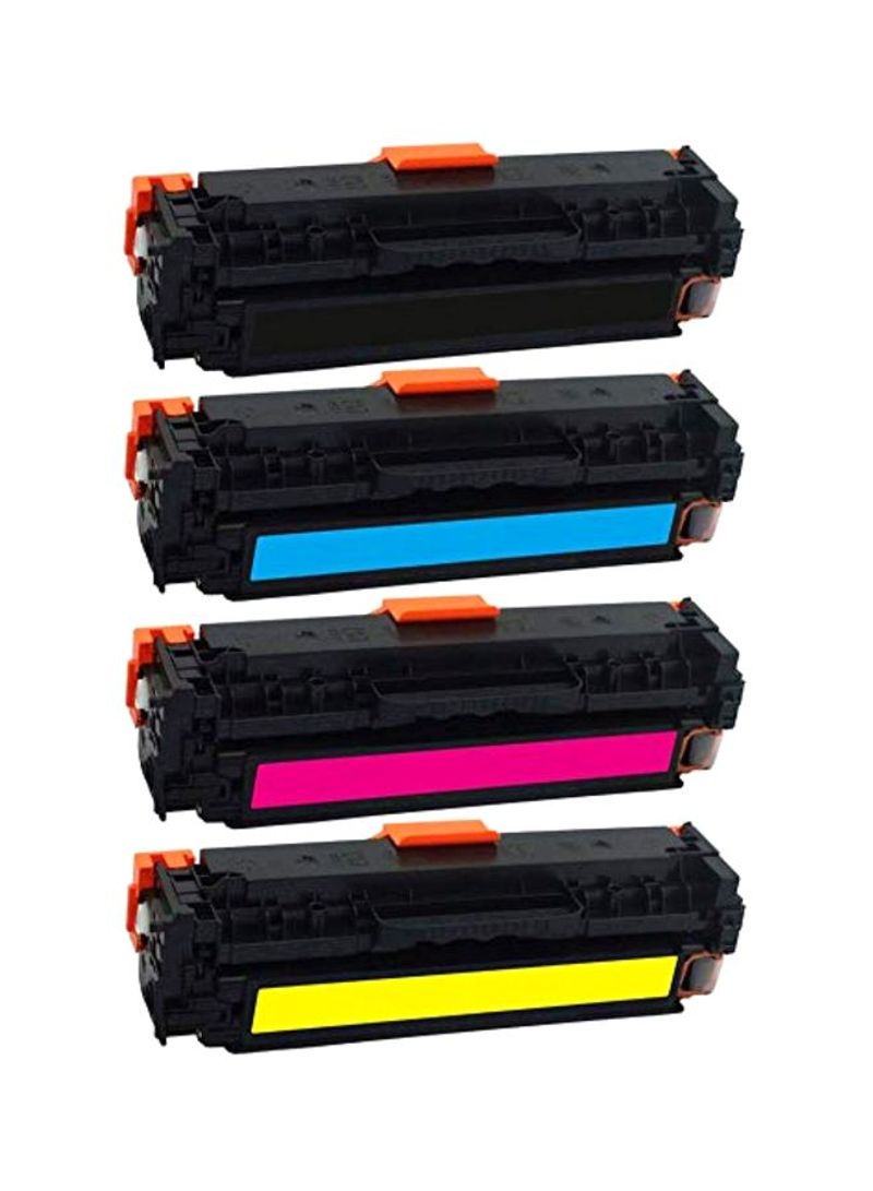 4-Piece Ink Toner Cartridge Set For HP LaserJet CE400A/401/402/403 Multicolour