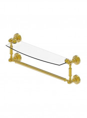 Towel Bar Glass Shelf Clear/Gold 24x5inch