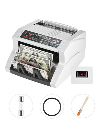 Automatic Multi Currency Cash Counting Machine White