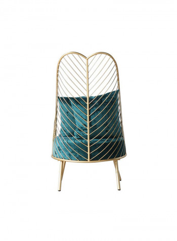 1 Seater Razonfabric Sofa Green/Gold 63x64x111cm