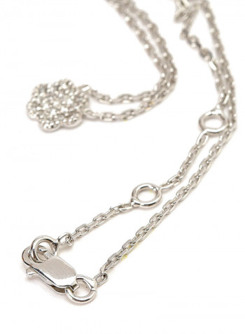 18K White Gold Diamond Studded Necklace