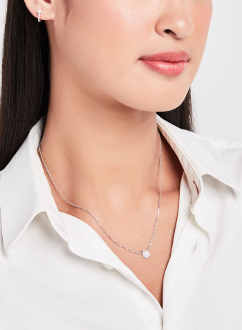 18K White Gold Diamond Studded Necklace