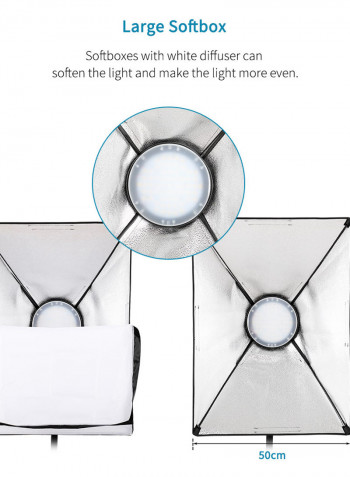 Studio Photography Video Lighting Kit Multicolour