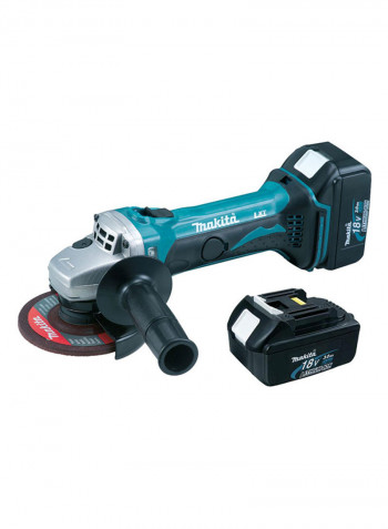 PT Makita Cordless Angle Grinder 115mm 18V 4.0Ah DGA452RME Blue/Black/Silver 317x129x126millimeter