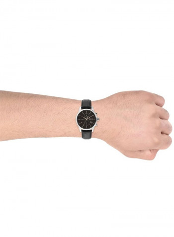 Men's Leather Analog Watch With Date Display 1513279