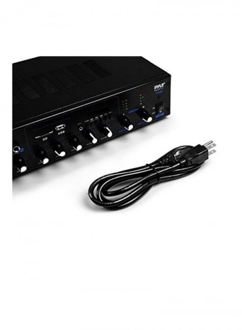 Professional Powered Amplifier And Bluetooth Receiver Stereo Audio System PT506BT Black