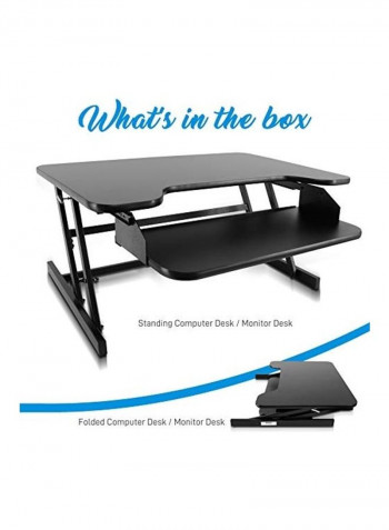 Adjustable Monitor Riser Desk أسود