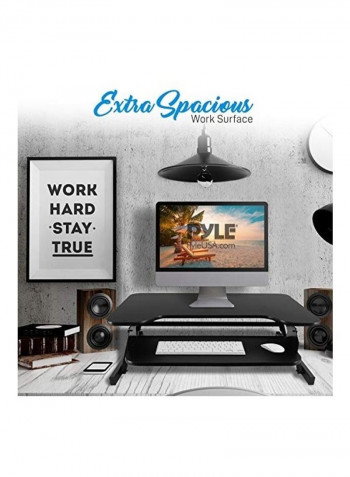 Adjustable Monitor Riser Desk أسود