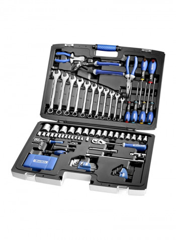 Tool Chest, E034806, 124Pcs Silver/Blue/Black