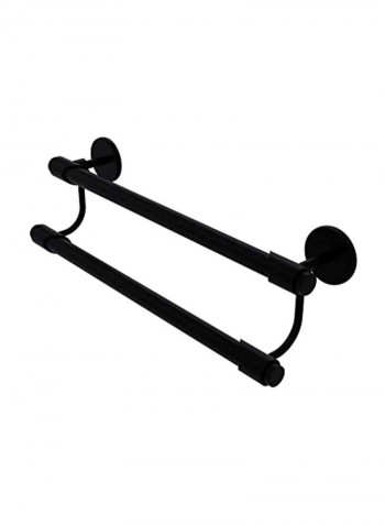 Tribecca Collection Double Towel Bar Matte Black 26.5x26.5x5inch
