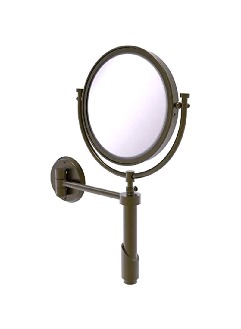 Tribecca Collection 3X Magnification Wall Mounted Mirror Antique Brass/Silver 8inch