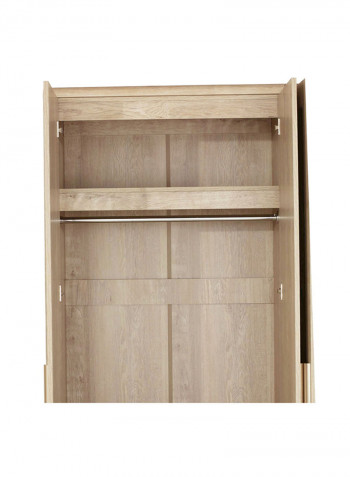 Curvy Mirror Wardrobe Beige