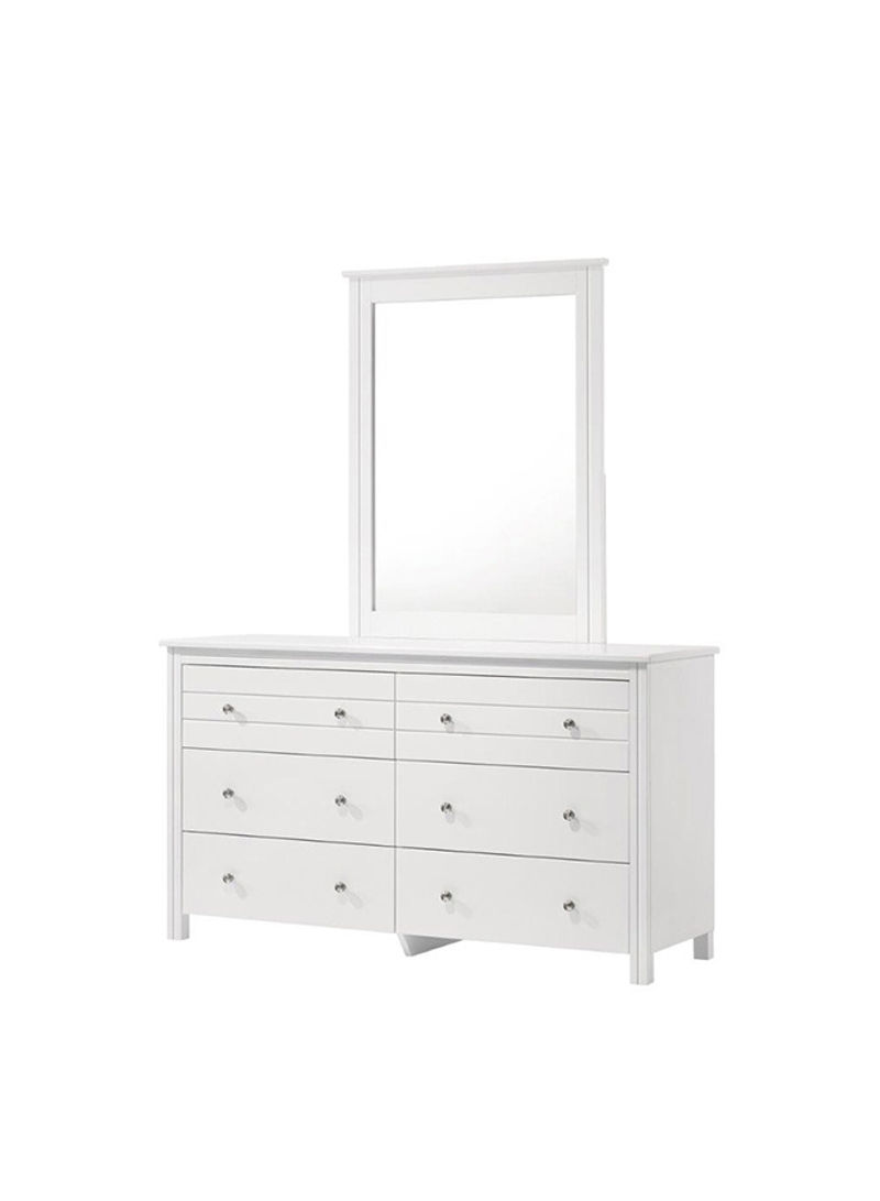Elfrida Dresser With Mirror White 137.4x44x77.9cm