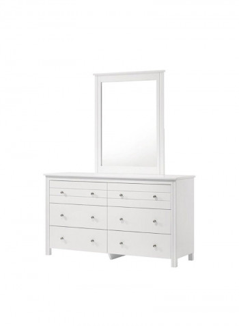 Elfrida Dresser With Mirror White 137.4x44x77.9cm
