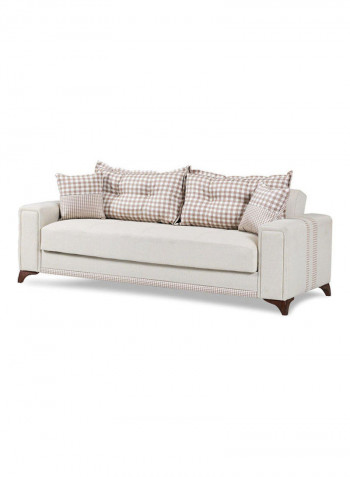 3 Seater Fabric Sofa Beige