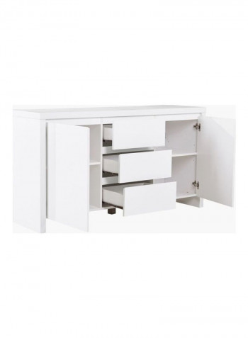Andes 3-Drawer Sideboard White