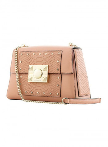 Mystic Leather Shoulder Bag Pesca/Gold