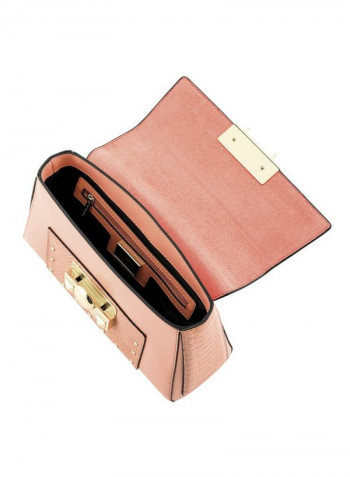 Mystic Leather Shoulder Bag Pesca/Gold