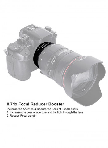 AEF-MFT Booster Lens Mount Adapter For Canon Black/Silver