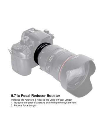 AEF-MFT Booster Lens Mount Adapter For Canon Black/Silver