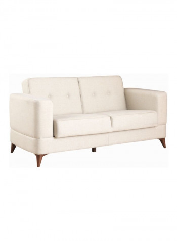 Santiago 2-Seater Textured Sofa Bed With Storage And Cushions Brown/Yellow 105x45x180centimeter