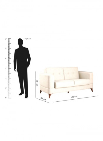 Santiago 2-Seater Textured Sofa Bed With Storage And Cushions Brown/Yellow 105x45x180centimeter