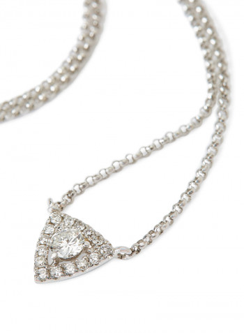 18 Karat White Gold Diamond Pendant