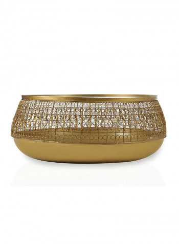 Herringbone Coffee Table Gold 105x105x39cm