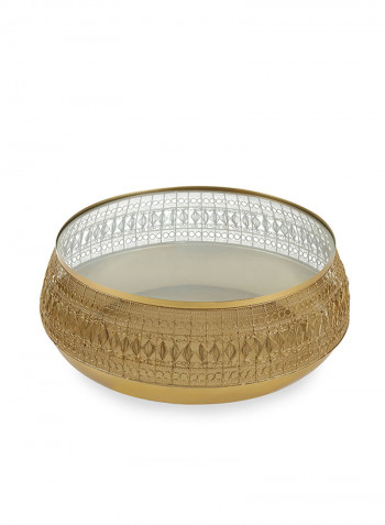 Herringbone Coffee Table Gold 105x105x39cm