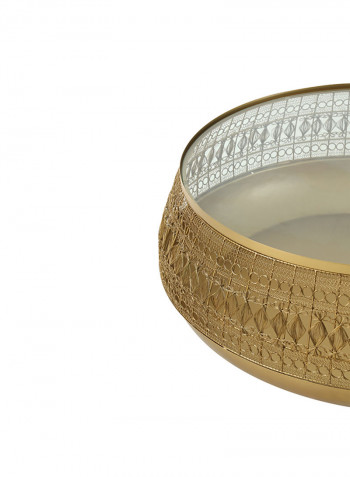 Herringbone Coffee Table Gold 105x105x39cm