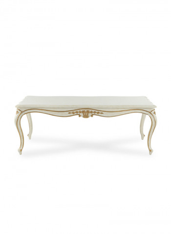 Rosy Coffee Table White/Gold 138x80x50cm