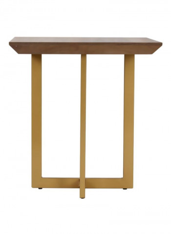Madrid End Table Gold/Brown/Beige 55x55x55centimeter