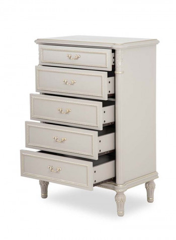 Zakiya Chest Of Drawers Grey 80 x 48 x 112cm