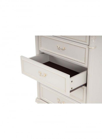 Zakiya Chest Of Drawers Grey 80 x 48 x 112cm