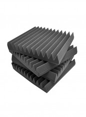 24-Piece Acoustic Studio Soundproofing Foam Wedges Wall Panels PSI18 Grey