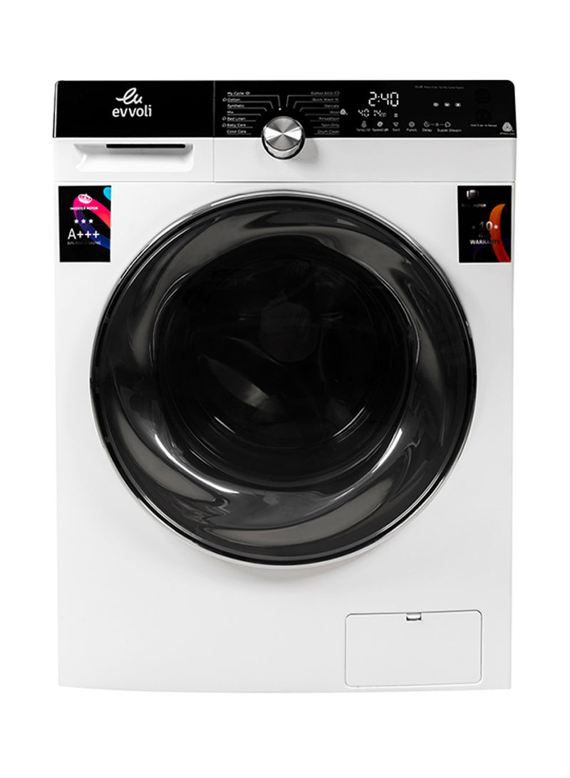 8 KG 1400 PRM Front Load Washing Machine 8 kg 2000 W EVWM-FBLE-814W White/Black