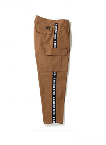 6-Pocket Mid-Rise Pants Beige