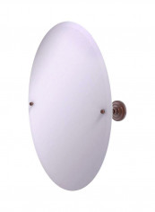 Frameless Oval Tilt Beveled Edge Wall Mirror Antique Copper 26x28x21inch