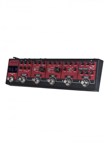 6-in-1 Combined Effect Pedal Boost +Overdrive + Distortion + Modulation + Delay + Reverb Built-in Tuner Tap Tempo With Carry Case