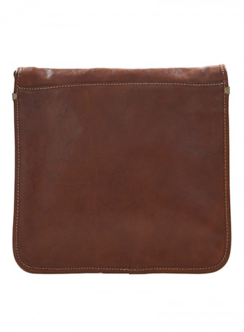 Cavalary Leather Messenger Bag Brown