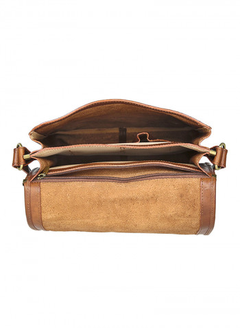 Cavalary Leather Messenger Bag Brown