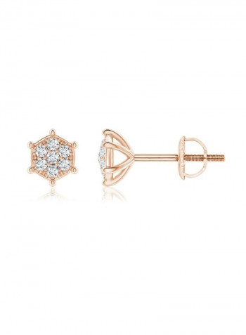 Diamond Hexagon Stylish Earrings