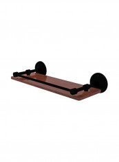 Monte Carlo Collection Wood Shelf Brown/Black 16inch