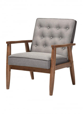 Retro Modern Lounge Chair Grey/Brown