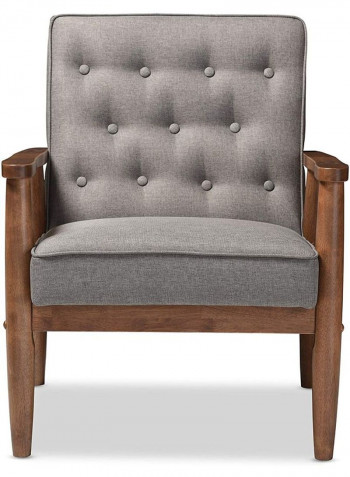 Retro Modern Lounge Chair Grey/Brown
