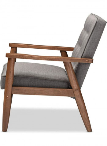 Retro Modern Lounge Chair Grey/Brown