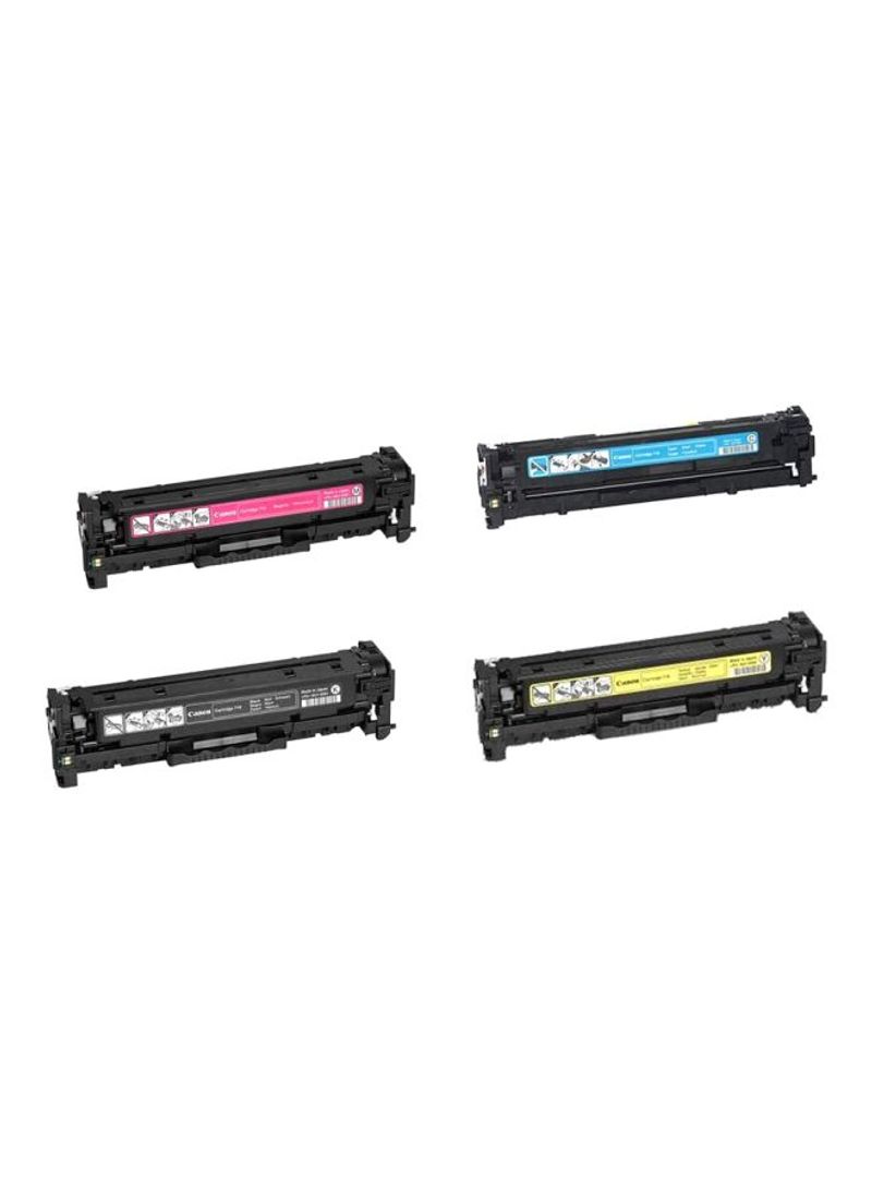 4-Piece 718 Laser Ink Toner Pink/Black/Blue